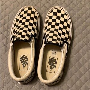 Vans checker slip on shoes